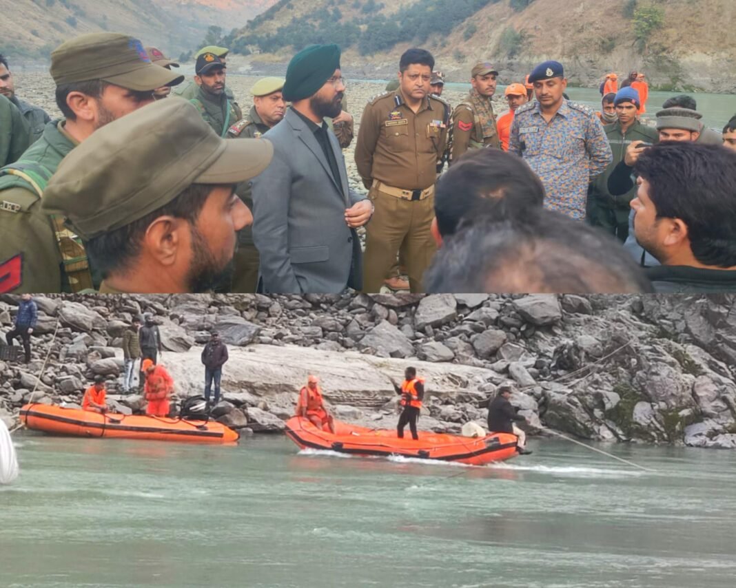 DC oversees rescue operation after car plunges in Chenab near Doda