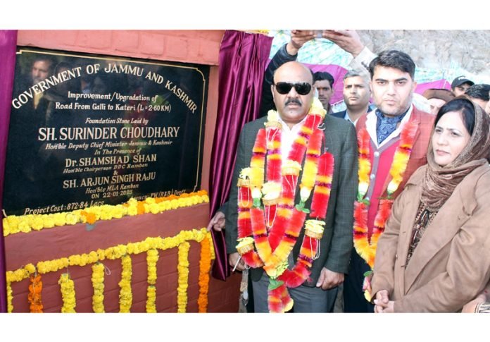 Deputy Chief Minister Lays Foundation Stone for Key Road Project in Ramban District