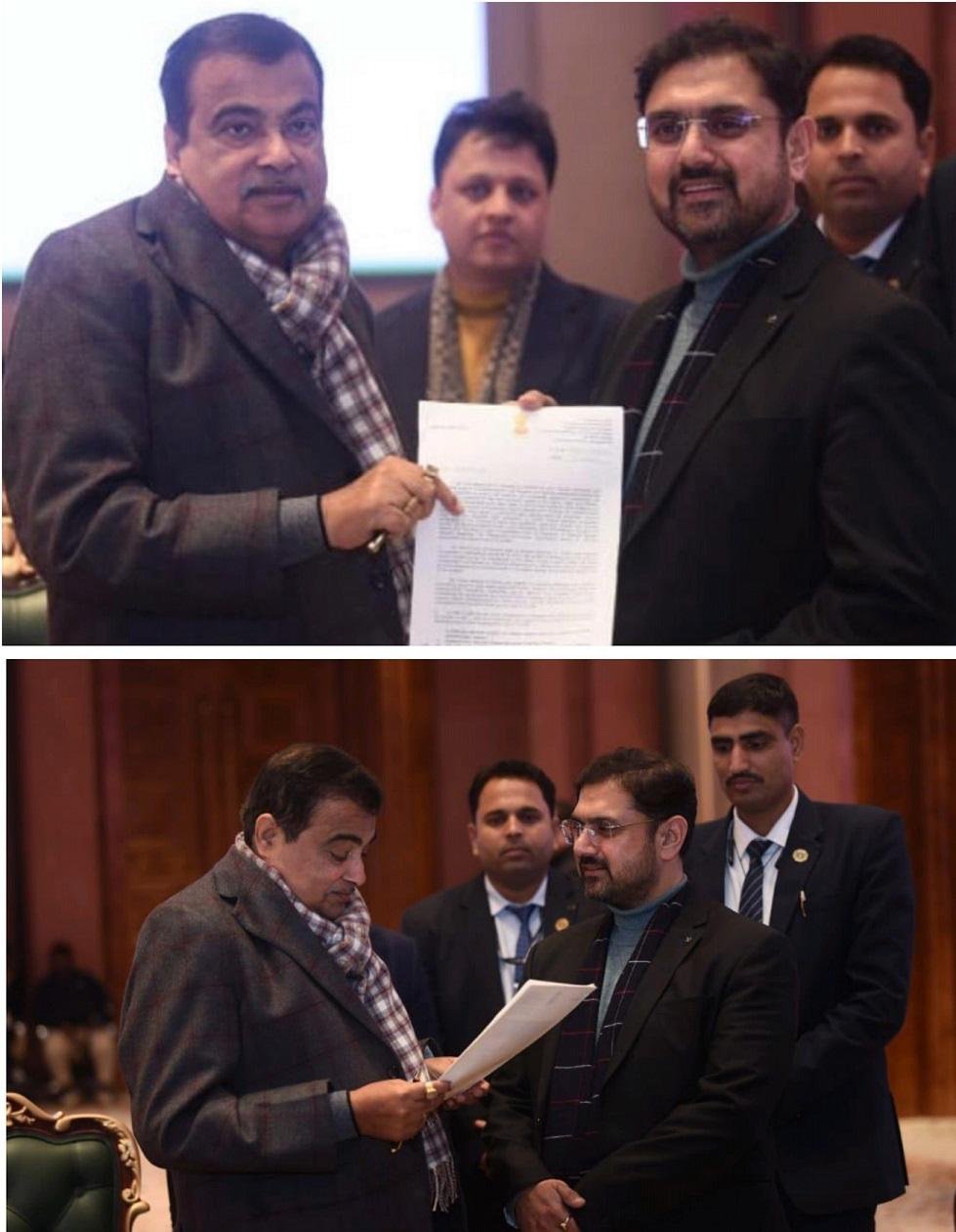 Satish Sharma Discusses J&K Road and Transport Infrastructure with Union Minister Nitin Gadkari