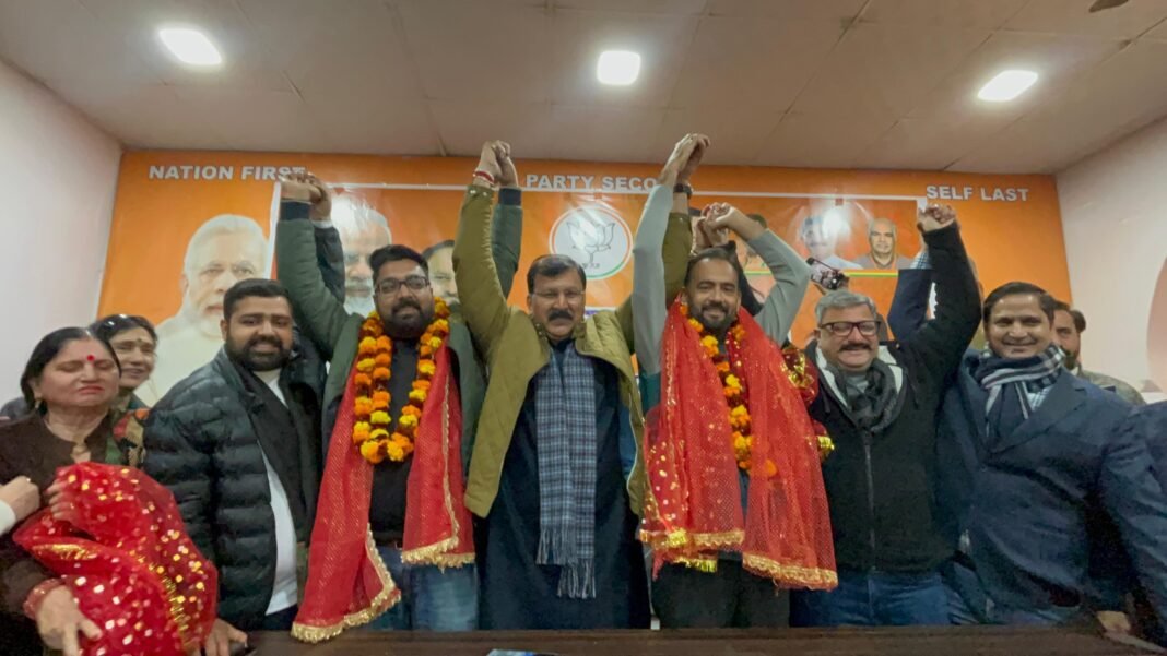 Arvind Gupta Congratulates Newly Appointed Mandal Presidents of Talab Tillo and Rehari Bakshi Nagar