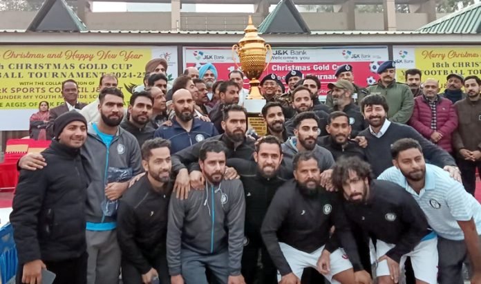 J&K Bank FC Clinches 18th Christmas Gold Cup 2024-25 with Dominant 4-1 Victory Over J&K Police FC