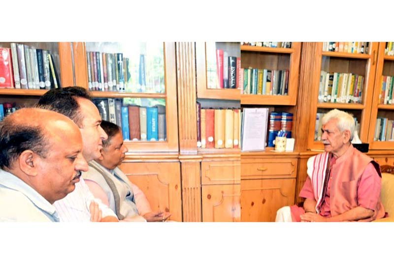 LoP Sunil Sharma Calls on LG Manoj Sinha, Discusses Welfare of Shelling-Affected Families