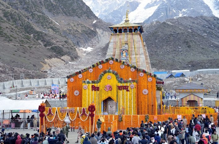 PORTALS OF KEDARNATH TEMPLE OPEN AMID FLOWERS, FAITH AND FERVOUR